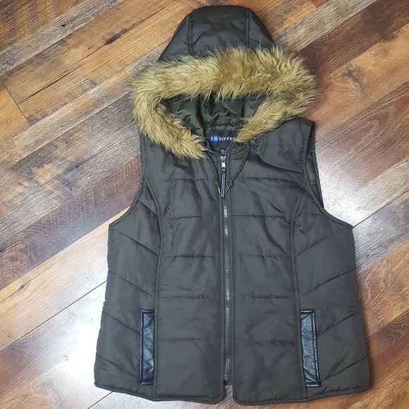 I.B. Diffusion Jackets & Blazers - I.B. DIFFUSION hooded vest